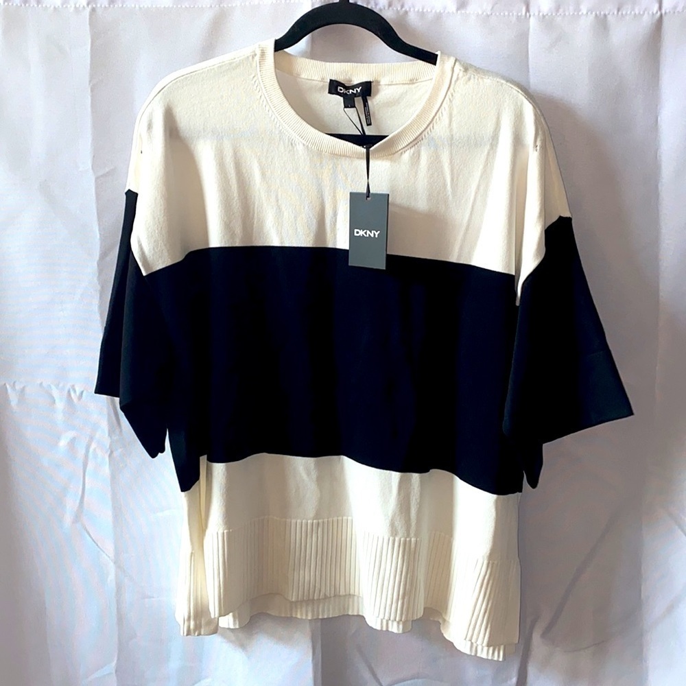 DKNY Color-Block Top - Picture 4 of 11